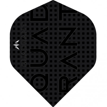 Mission Solo Dart Flights - 100 Micron - No2 - Std - Black - Quadrant