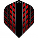 Mission Solo Dart Flights - 100 Micron - No2 - Std - Black/Red - Reiki