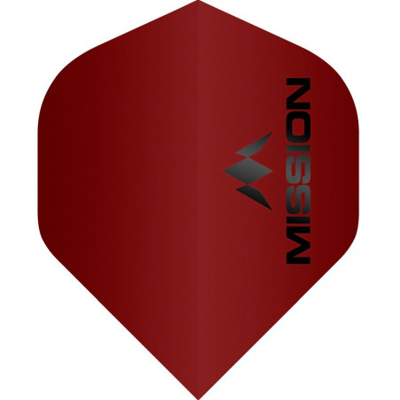 Mission Logo - Dart Flights - 100 Micron - UV Finish - No2 - Std - Matt Red