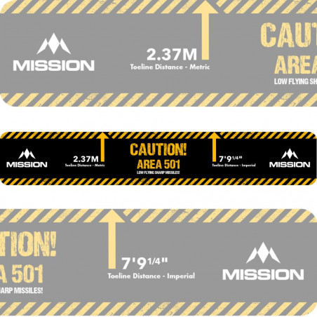 Mission Throw Line Oche - Toeline - Caution - Area 501