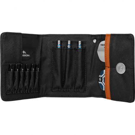 Mission Flint Darts Wallet - Black & Orange