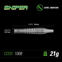 Winmau - Sniper 1008 21g - Steeldart