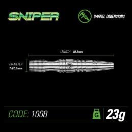 Winmau - Sniper 1008 23g - Steeldart