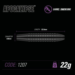 Winmau - Apocalypse Brass 1207 - Steeldart