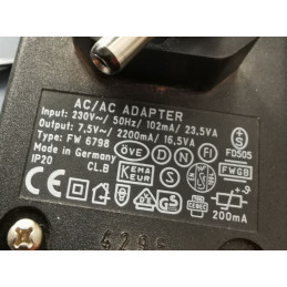 Prodart Netzteil 7.5 V / 2200mA