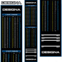 Designa - Dartmatte 290x60 cm Checkout Blau