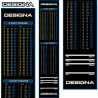 Designa - Dartmatte 290x60 cm Checkout Blau