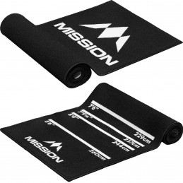 Mission - Dartmatte 290x60 cm Schwarz