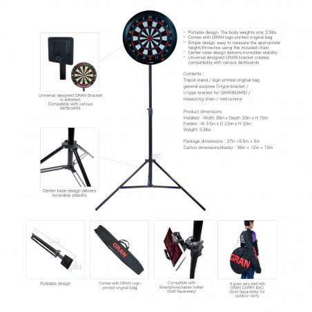 Gran Darts - GRANBOARD TRIPOD DART STAND