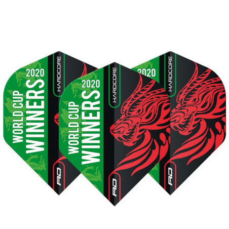 Red Dragon WORLD CUP WINNING HARDCORE DART FLIGHTS