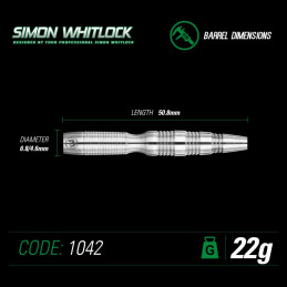 Winmau - Simon Whitlock Silver Colour - Steeldart