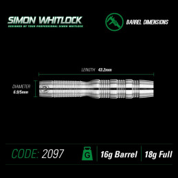 Winmau - Simon Whitlock Silver Colour - Softdart