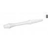 8 FLIGHT - SLIM WHITE SHORT 19MM FIXED SHAFT BOXED 2019