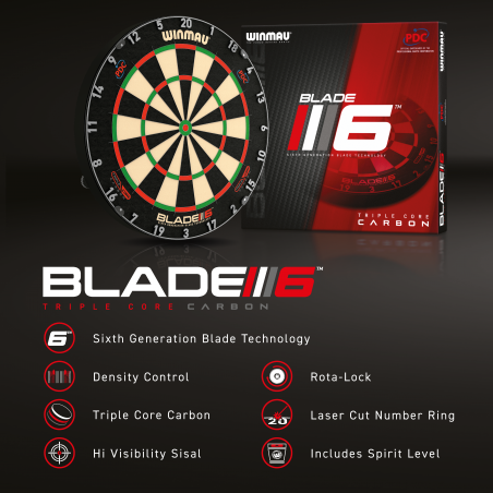 Winmau - Blade 6  Triple Core Dartboard