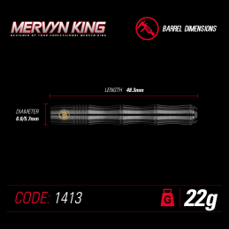 Winmau - Mervyn King Black Onix - Steeldart