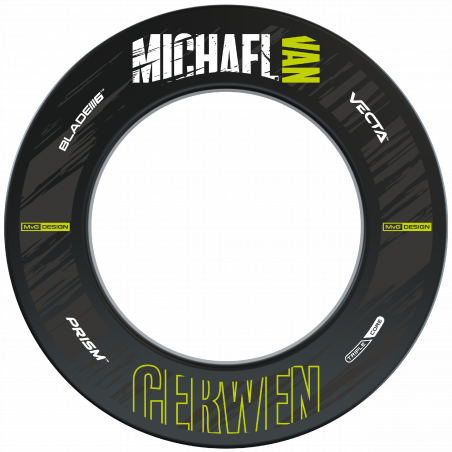 Winmau - Michael van Gerwen Retro Black Dartboard Surround