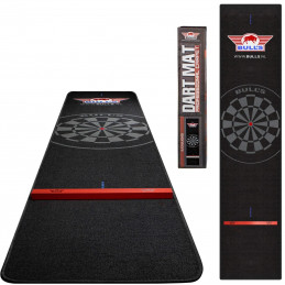 BULLS - Dartmatte Black-Black  300x65cm mit Oche