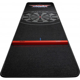 BULLS - Dartmatte Black-Black  300x65cm mit Oche