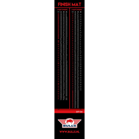 BULLS - Dartmatte Finish Dartmat 300x60cm + Oche