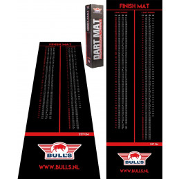 BULLS - Dartmatte Finish Dartmat 300x60cm + Oche