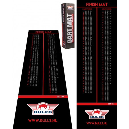 BULLS - Dartmatte Finish Dartmat 300x60cm + Oche