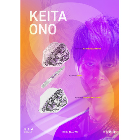 8 FLIGHT - Keita Ono WHITE INTER 25MM FIXED SHAFT