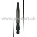 Diamond Cut Alloy Shaft  - Fluted, Schwarz, 35mm