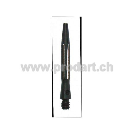 Diamond Cut Alloy Shaft  - Fluted, Schwarz, 35mm