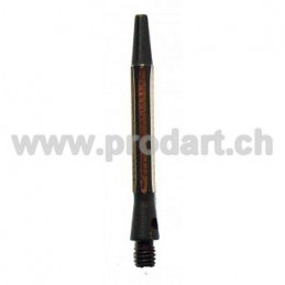 Diamond Cut Alloy Shaft  - Fluted, Schwarz, 48mm