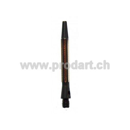 Diamond Cut Alloy Shaft  - Fluted, Schwarz, 48mm