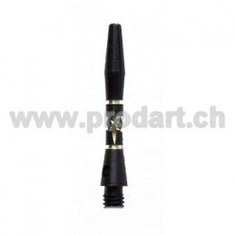Diamond Cut Alloy Shaft - Star, Schwarz, 36mm