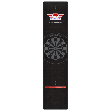 BULLS - Dartmatte Black-Red  300x65cm inkl. Oche