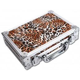 Karella - Dartkoffer Alu PAK Luxus, Farbe Alu LEOPARD