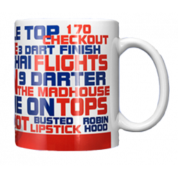 Datadart - Dart Tasse 3dl. - Word Cloud - Popular Dart Phrases