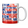 Datadart - Dart Tasse 3dl. - Word Cloud - Popular Dart Phrases
