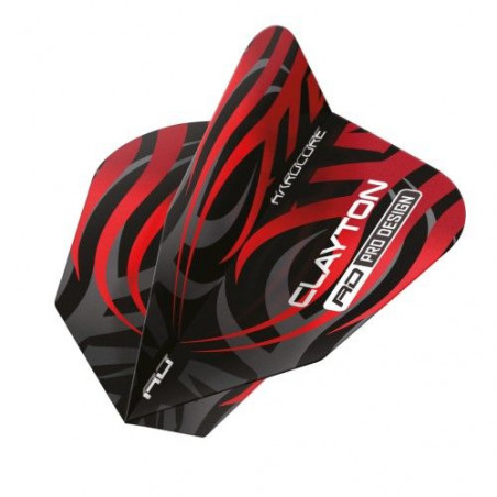 Red Dragon - Jonny Clayton V-Standard Schwarz und Rot Tribal