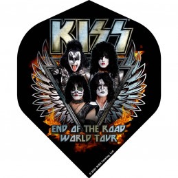Designa - KISS Dart Flights - Offiziell Lizenziert - Black - End of the Road