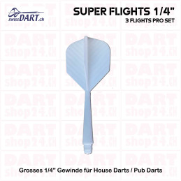 swissDART - Super Flights 1/4" (3 Stück per Set)