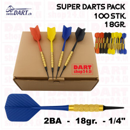 swissDART- Super Darts - Grosspackung 1/4"/2BA - 100 Stück