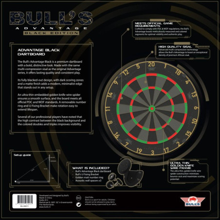 Bulls NL - Advantage Black Dartboard
