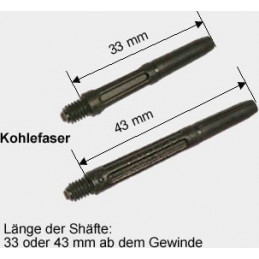 Evolution - Shaft Kohlefaser 43mm