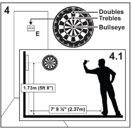 Winmau - Dartboard Besfestigungsset