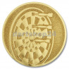 Pokal-Emblem Dartscheibe Gold