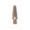 Anodised Alloy Shaft, Gold, 15mm