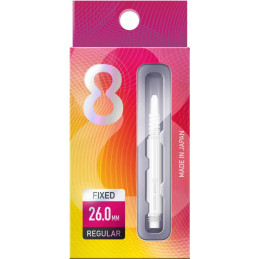 8 FLIGHT REG WHITE INTER 26MM FIXED SHAFT BOXED 2019