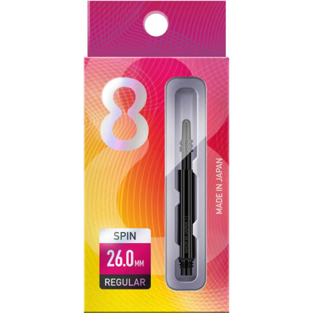 8 FLIGHT REG BLACK INTER 26MM SPIN SHAFT BOXED 2019