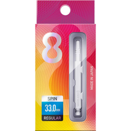 8 FLIGHT REG CLEAR MED 33MM SPIN SHAFT BOXED 2019