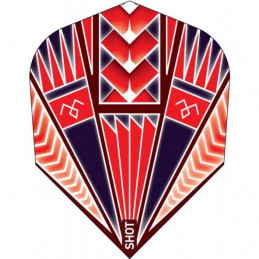 Shot ARMOUR RED DART FLIGHT SET-SMALL STANDARD