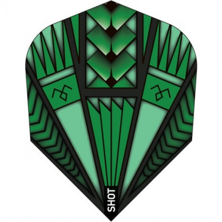 Shot ARMOUR GREEN DART FLIGHT SET-SMALL STANDARD