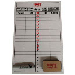 dartSHOP24 Scoreset Flex Whiteboard 45 x 30 cm SET